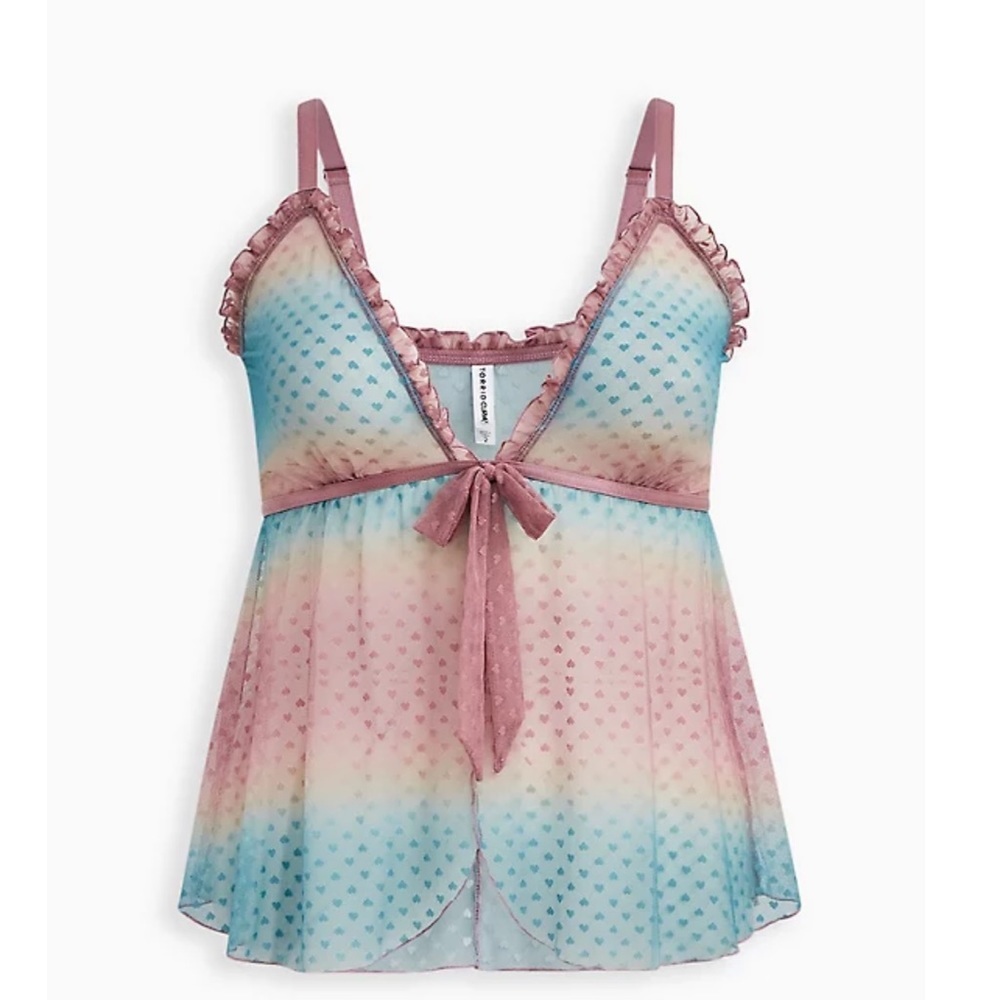 Torrid Gradient Ruffle Trim Top Set - Picture 3 of 5